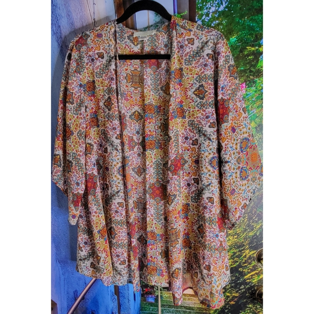 Forever 21 Multicolor Patterned Swim Coverup